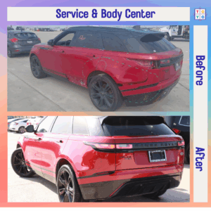 Before and after bumper repair – Cypress auto body shop